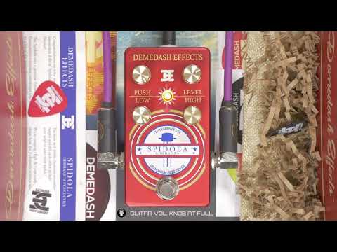 Demedash Effects Spidola Germanium Fuzz Pedal Demo Video