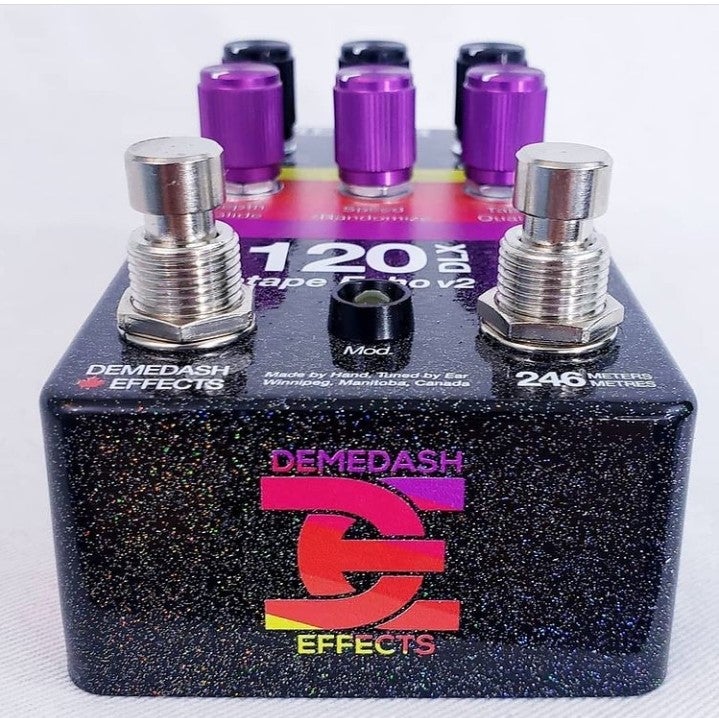 Demedash Effects Black Sparkkle T-120 Videotape Echo Deluxe V2 Bottom